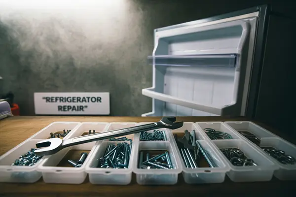 Tools and spare parts for refrigerator repair