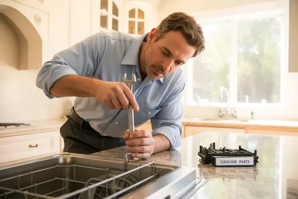 adjust dishwasher components