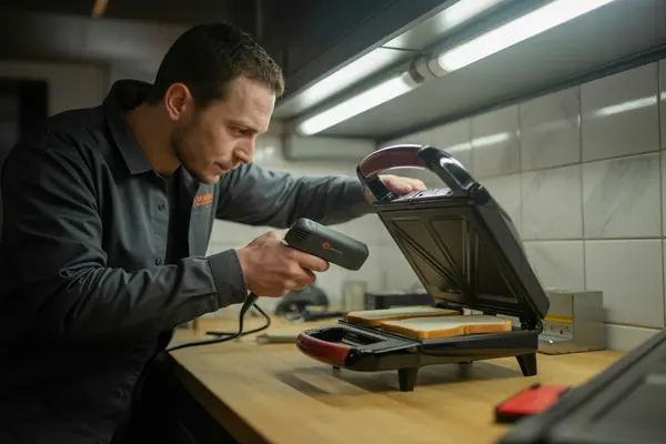 technician repairing a sandwich maker