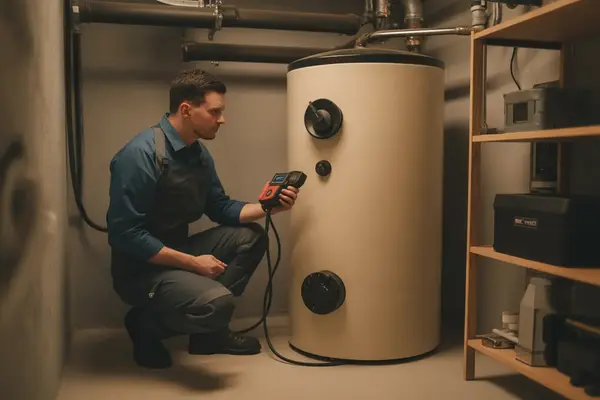 repairing a residential hot water tank