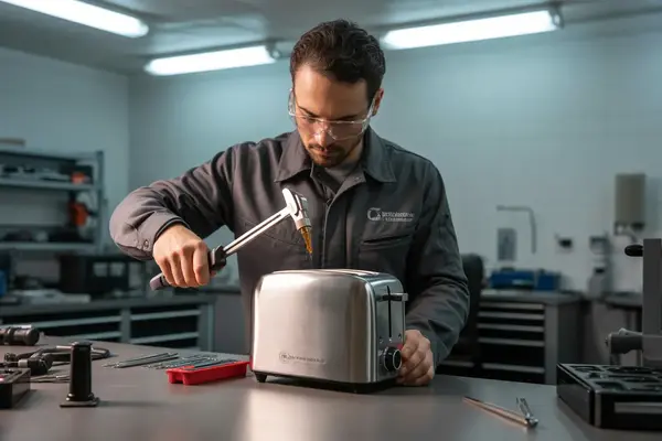 repairing a stainless steel toaster