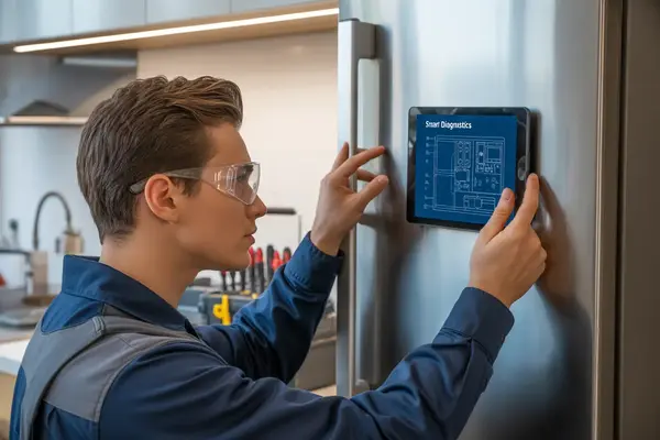 replacing a refrigerator door seal using special tools